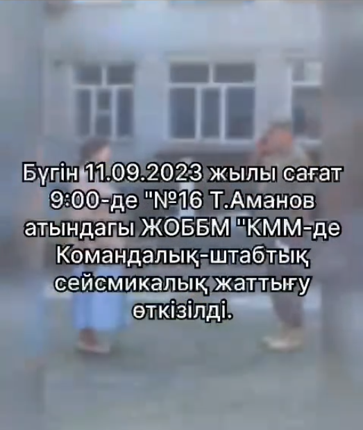 Жалпы қалалық сейсмикалық жаттығу