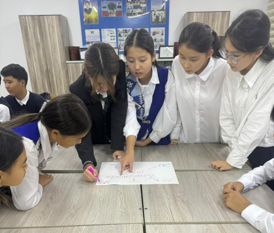 7ә сыныбында "Отасындағы маңызды құндылықтар" тақырыбында тәрбие сағаты