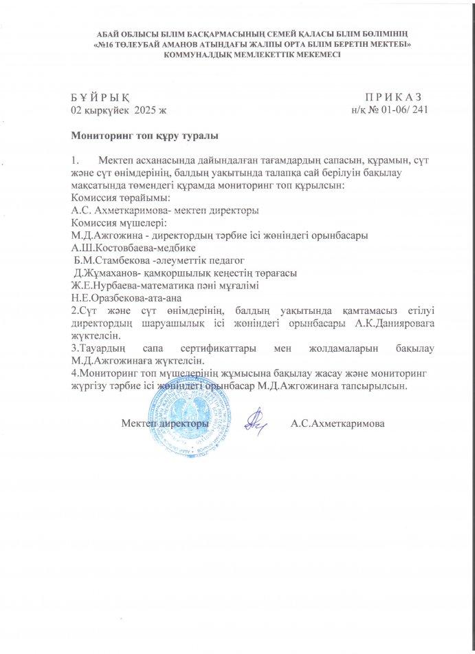 Мониторинг топ құру туралы